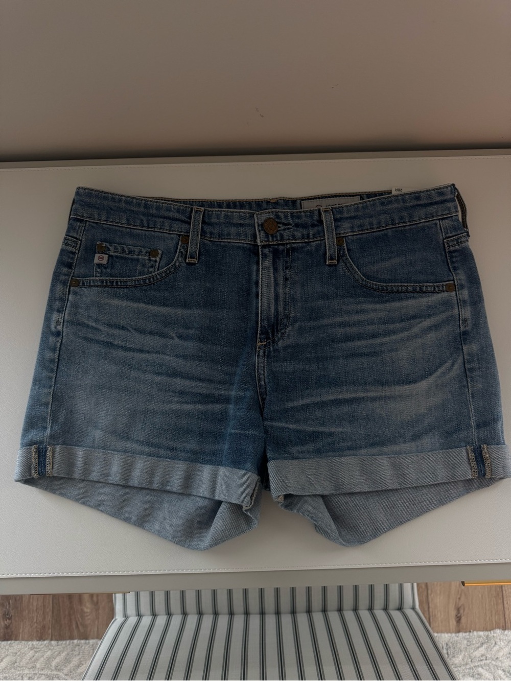AG Adriano Goldschmied Cuffed Denim Shorts (size 28)
